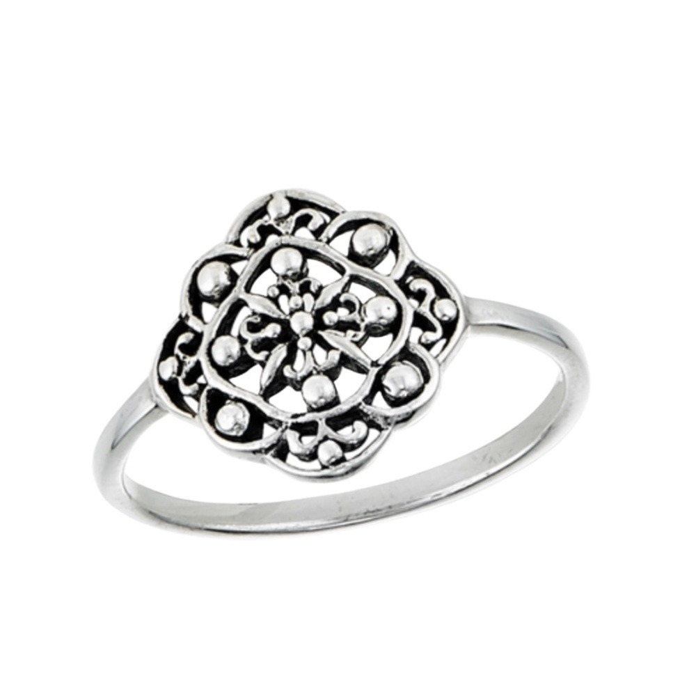 Sterling Silver Delicate Granulation Ring – Size 8